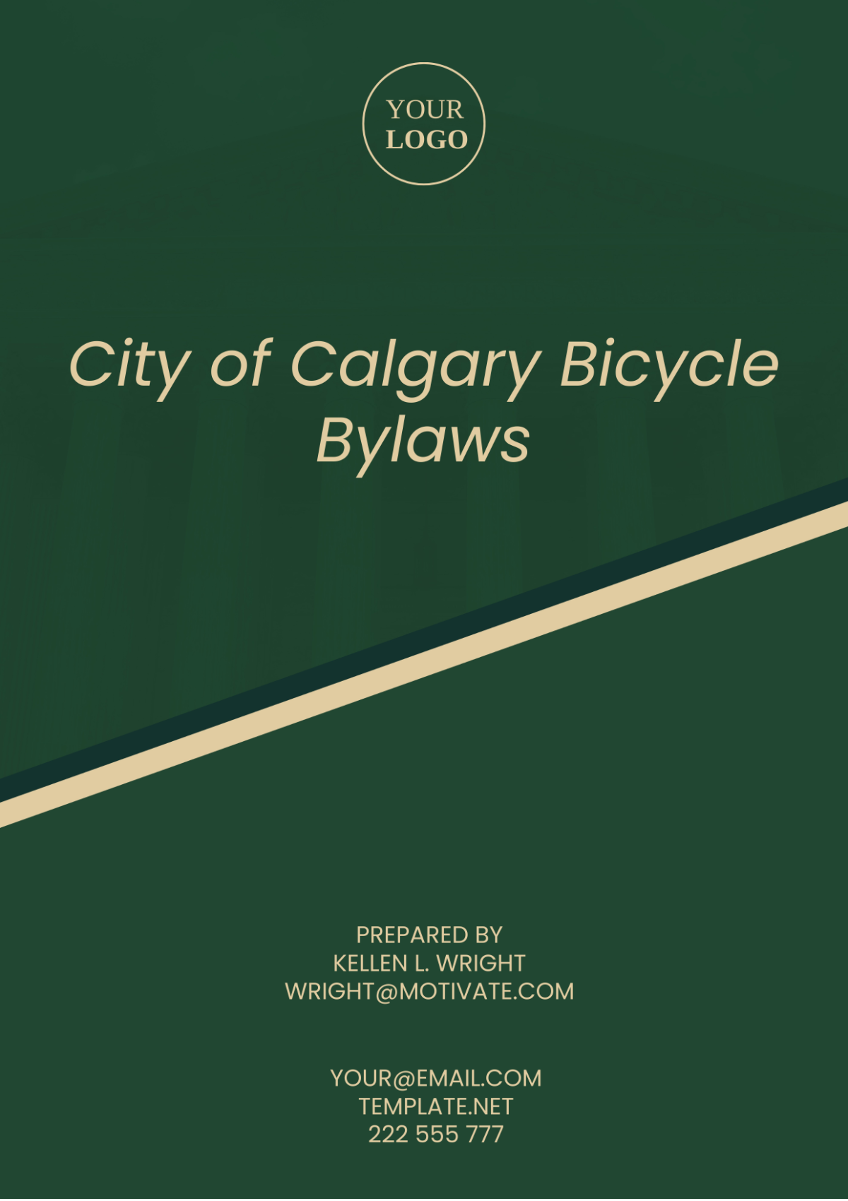 City Of Calgary Bicycle Bylaws Template