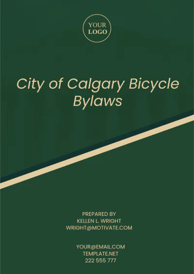 Free City Of Calgary Bicycle Bylaws Template to Edit Online