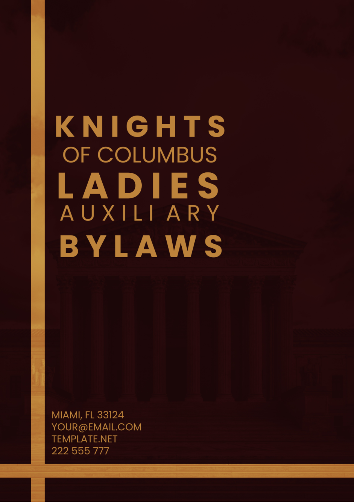 Knights Of Columbus Ladies Auxiliary Bylaws Template