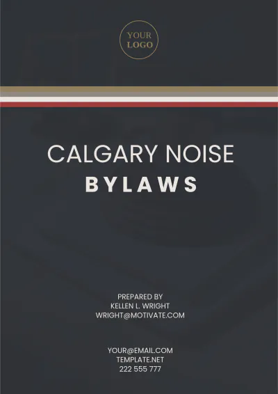 Free Calgary Noise Bylaws Template to Edit Online