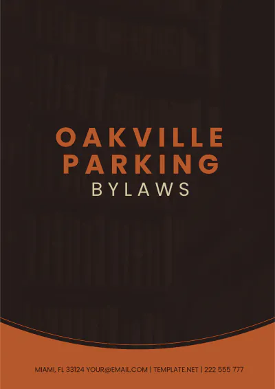 Free Oakville Parking Bylaws Template to Edit Online