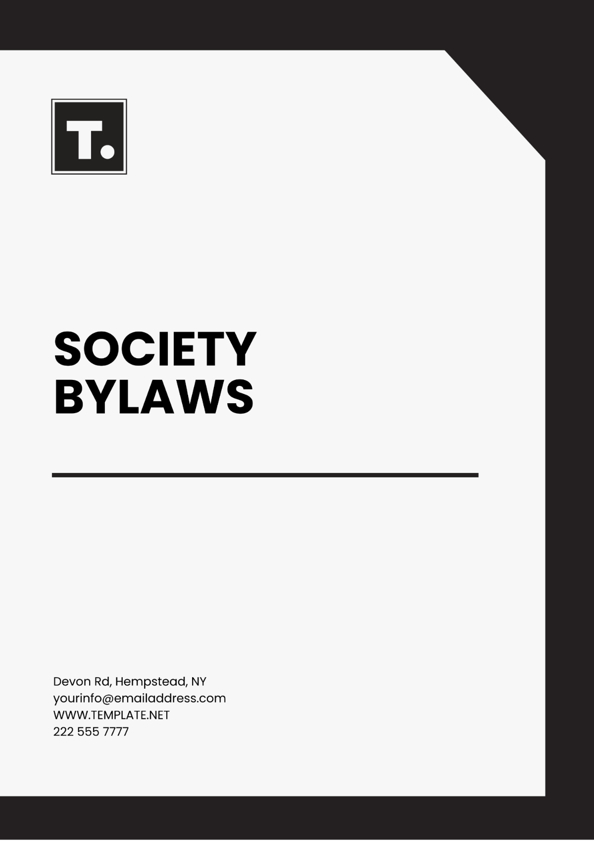 Society Bylaws Template