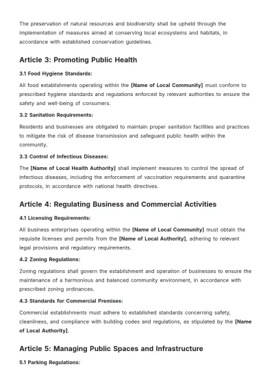Free British Bylaws Template to Edit Online