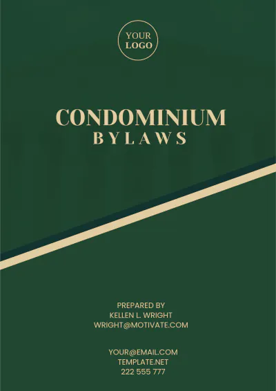 Free Condominium Bylaws Template to Edit Online