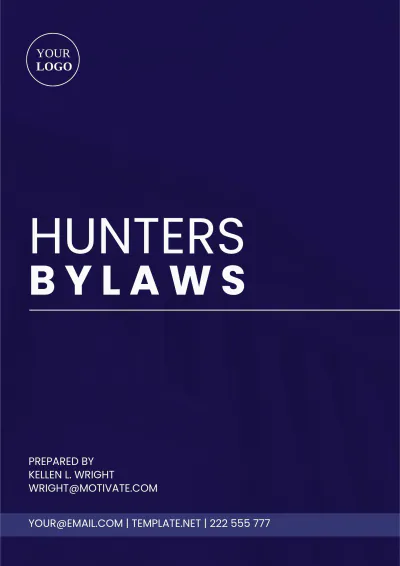 Free Hunter Bylaws Template to Edit Online