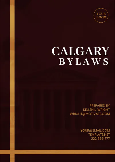 Free Calgary Bylaws Template to Edit Online