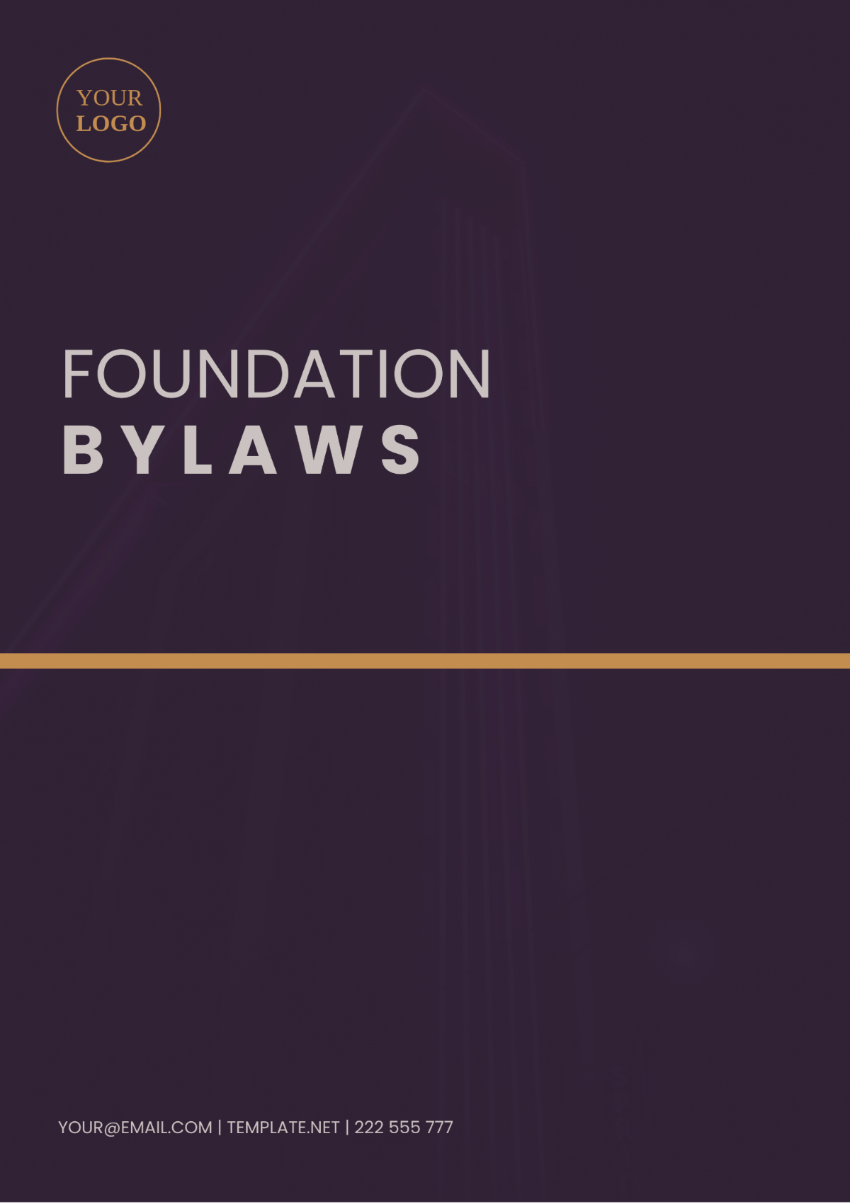 Printable Foundation Bylaws Template