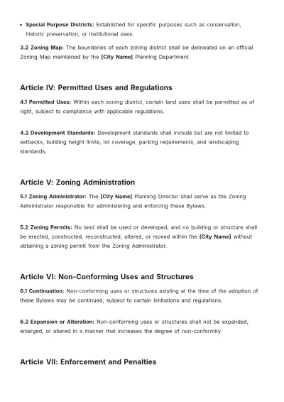 Free New Bylaws Template to Edit Online