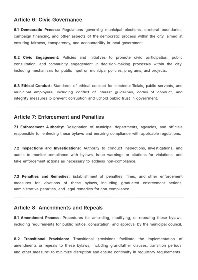 Free Toronto Bylaws Template to Edit Online