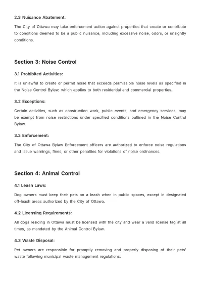 Free City Of Ottawa Bylaws Template to Edit Online