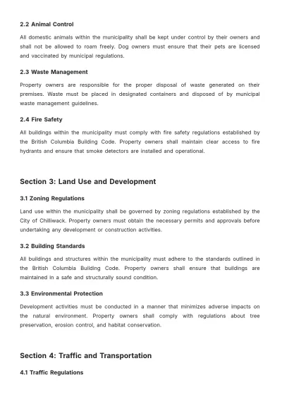 Free Chilliwack Bylaws Template to Edit Online