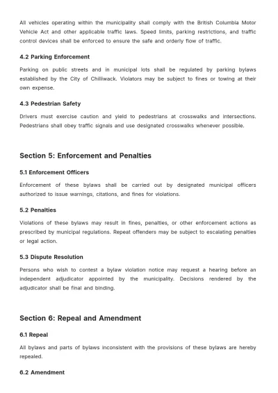 Free Chilliwack Bylaws Template to Edit Online