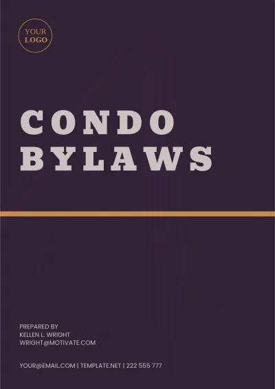 Free Condo Bylaws Template to Edit Online