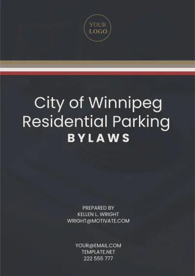 Free City Of Winnipeg Residential Parking Bylaws Template to Edit Online