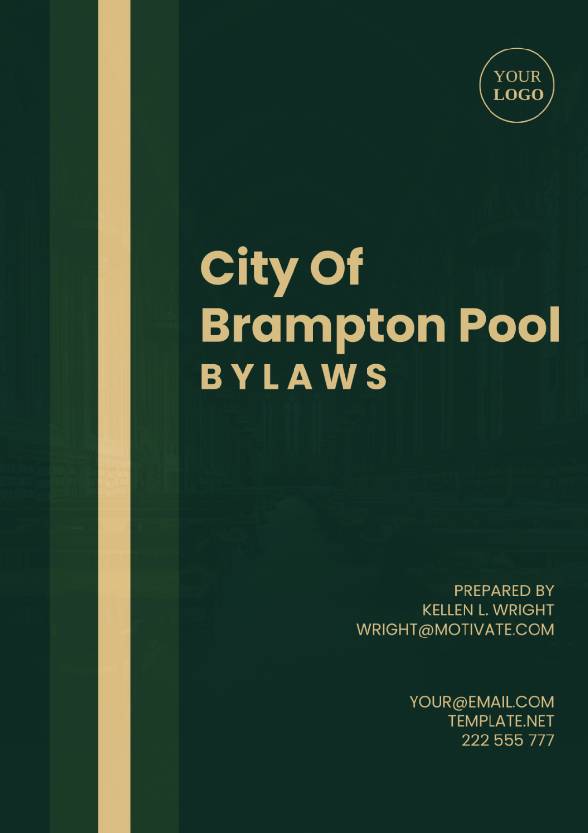 City Of Brampton Pool Bylaws Template