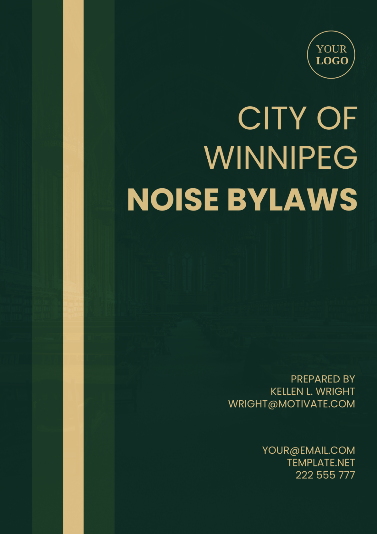 City Of Winnipeg Noise Bylaws Template