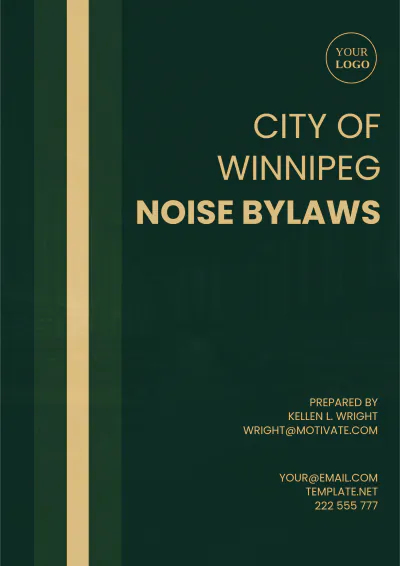 Free City Of Winnipeg Noise Bylaws Template to Edit Online