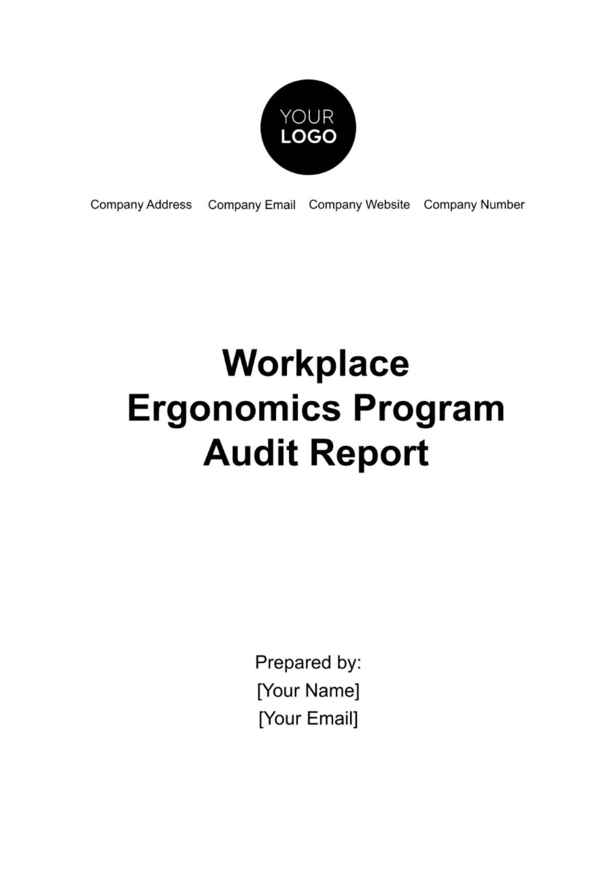 Workplace Ergonomics Program Audit Report Template