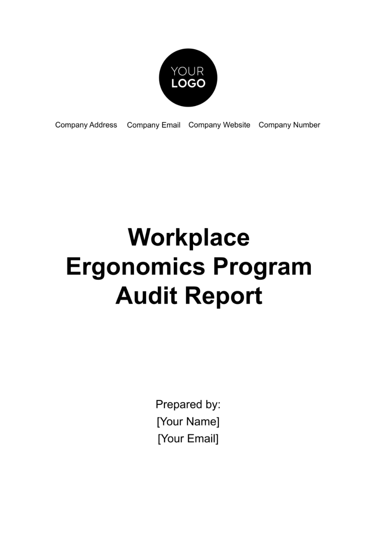 Workplace Ergonomics Program Audit Report Template