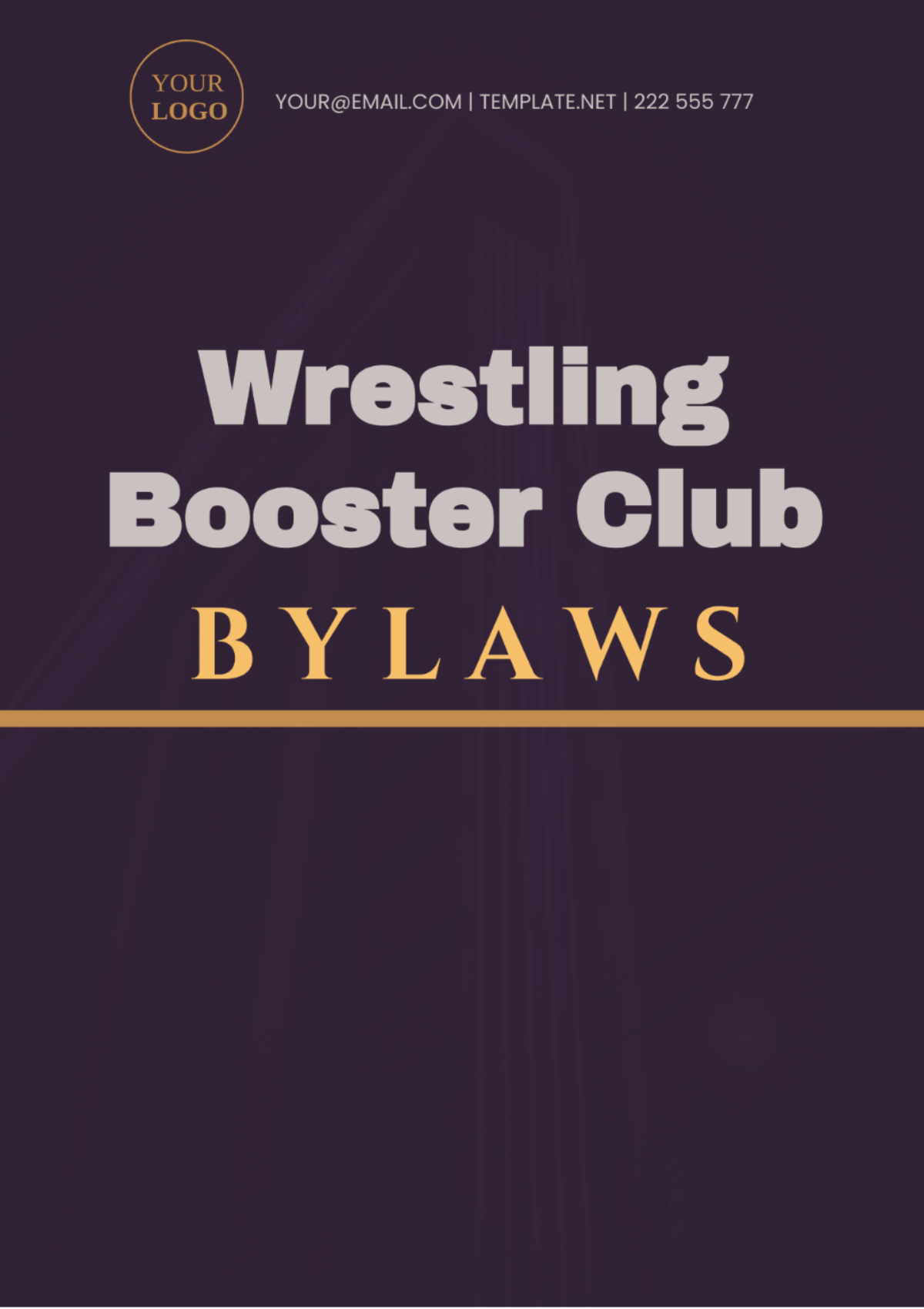 Wrestling Booster Club Bylaws Template