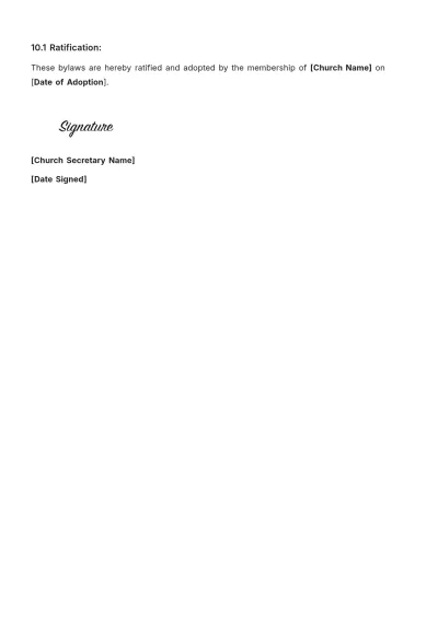 Free Assembly Of God Bylaws Template to Edit Online