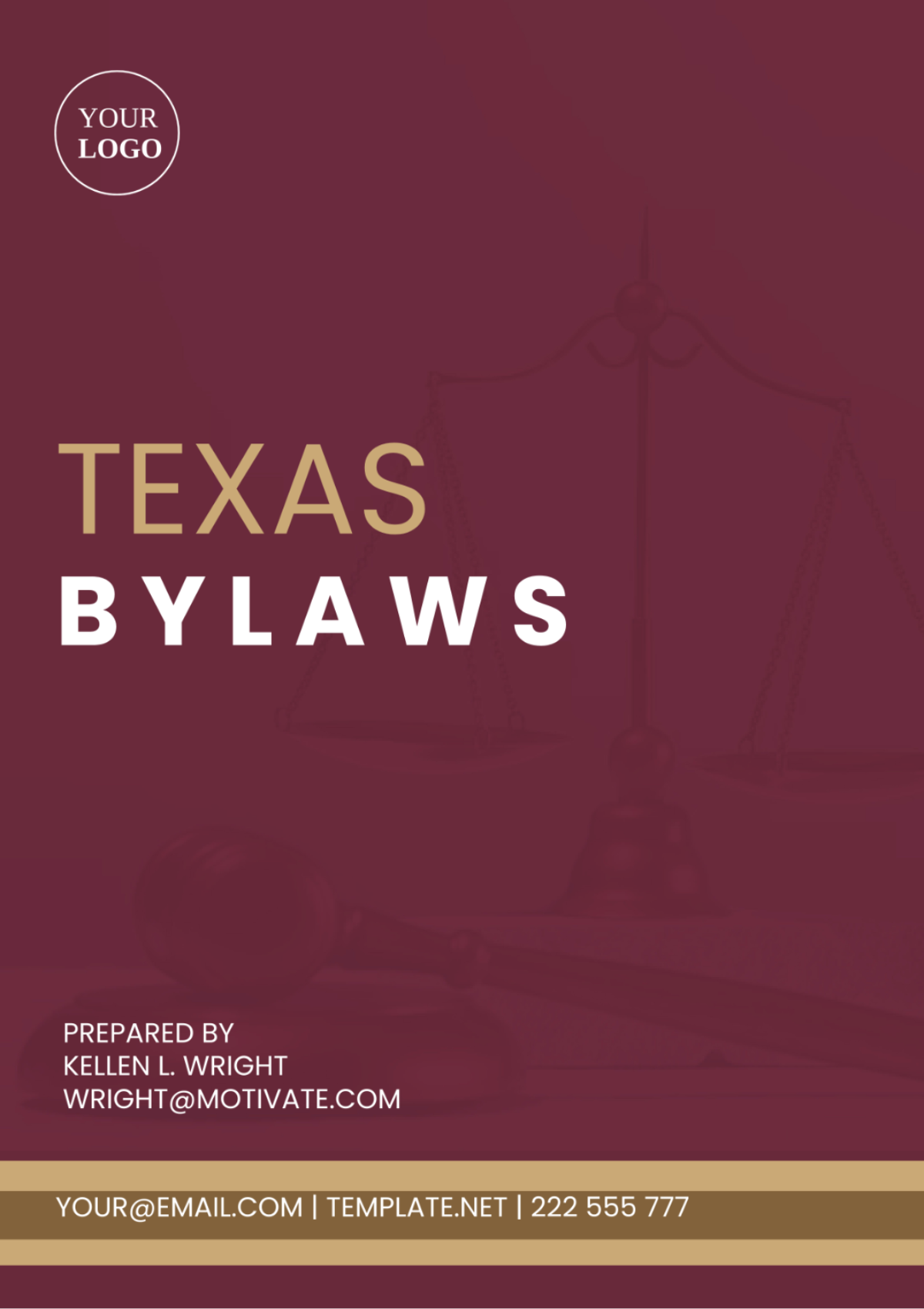 Texas Bylaws Template