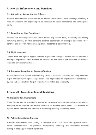 Free Alberta Pet Bylaws Template to Edit Online