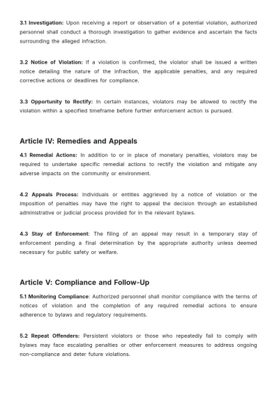 Free Violation Of Bylaws Template to Edit Online