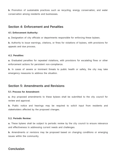 Free Local Bylaws Template to Edit Online