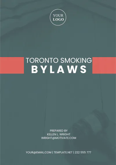 Free Toronto Smoking Bylaws Template to Edit Online