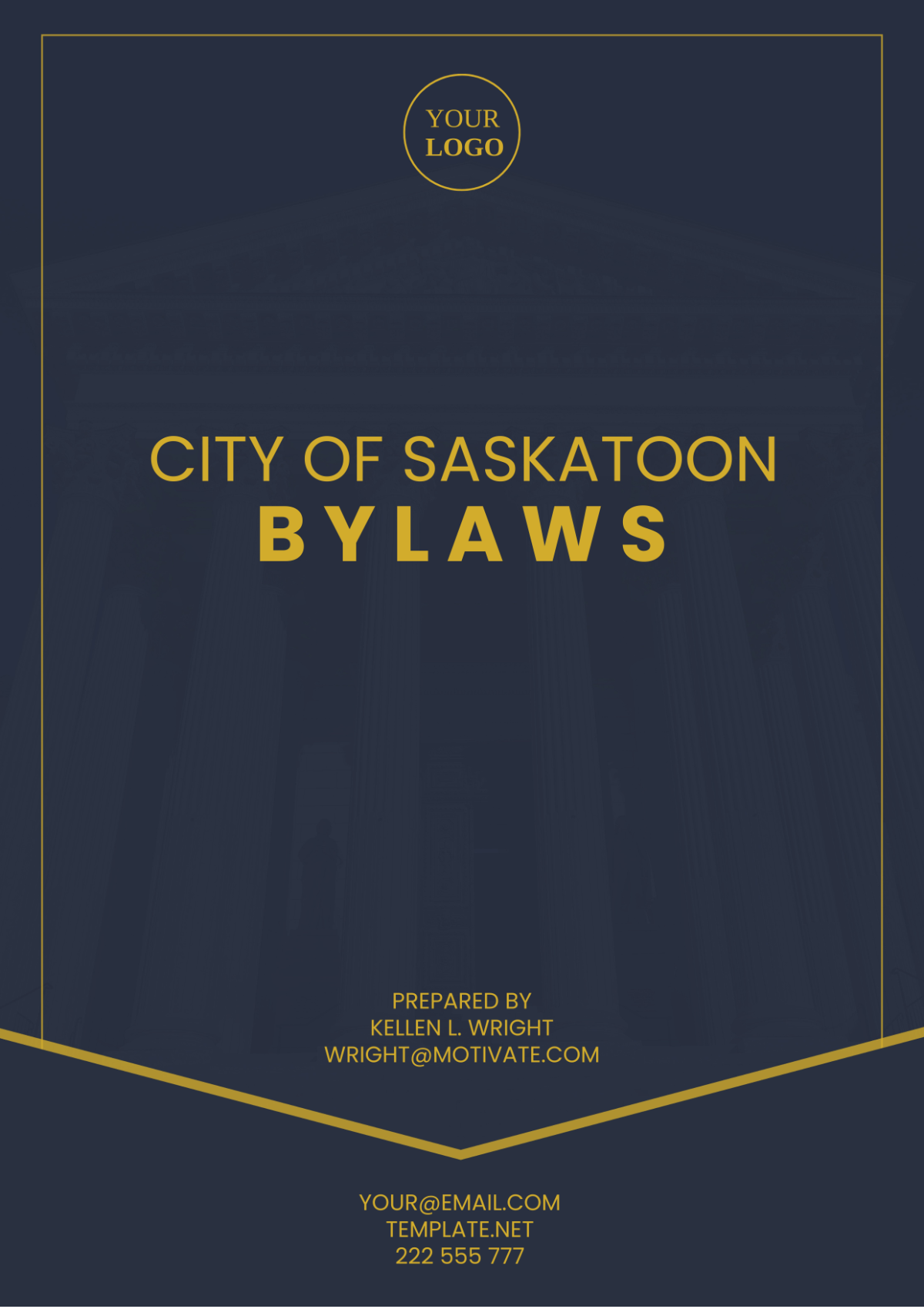 City Of Saskatoon Bylaws Template
