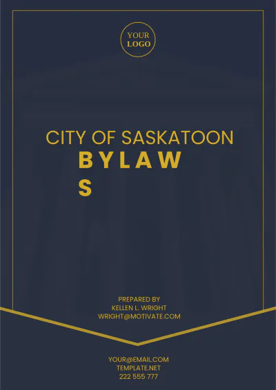 Free City Of Saskatoon Bylaws Template to Edit Online