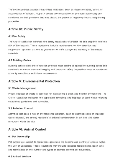 Free City Of Saskatoon Bylaws Template to Edit Online