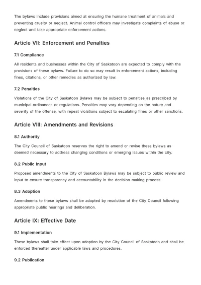 Free City Of Saskatoon Bylaws Template to Edit Online