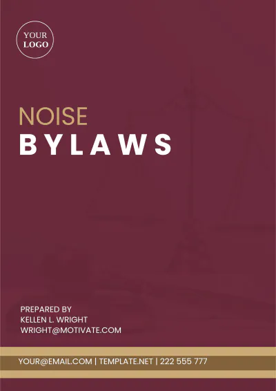 Free Noise Bylaws Template to Edit Online