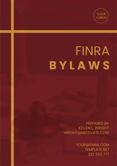 Free Finra Bylaws Template to Edit Online