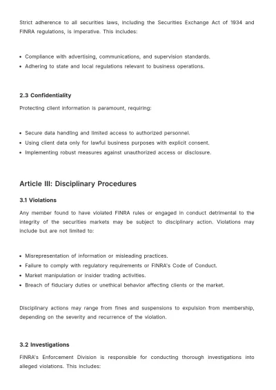 Free Finra Bylaws Template to Edit Online