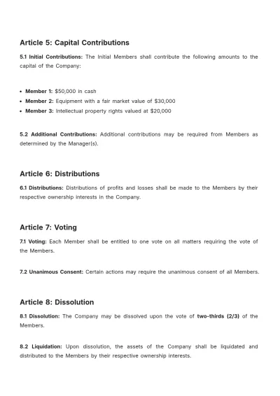 Free Delaware Llc Bylaws Template to Edit Online