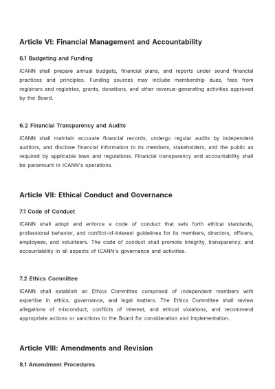 Free Icann (Internet Corporation For Assigned Names And Numbers) Bylaws Template to Edit Online
