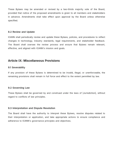 Free Icann (Internet Corporation For Assigned Names And Numbers) Bylaws Template to Edit Online