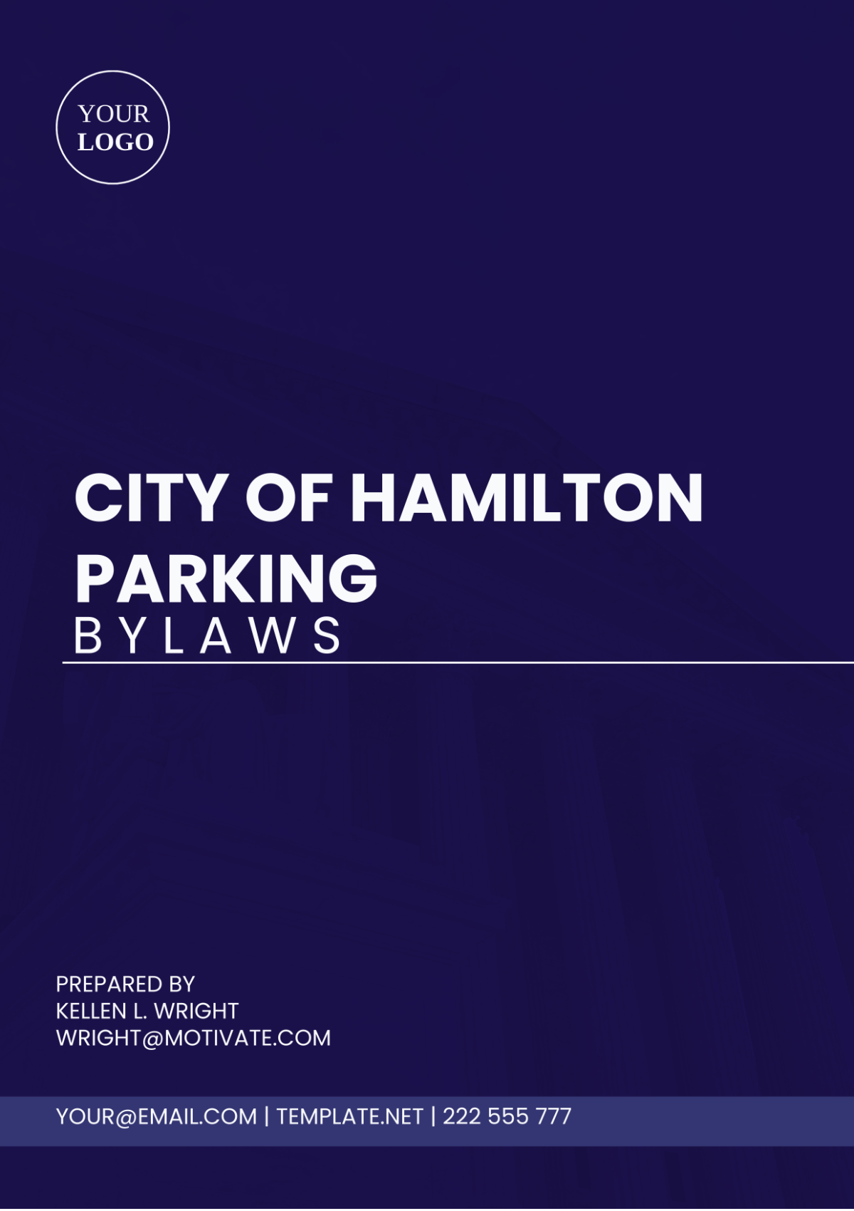 City Of Hamilton Parking Bylaws Template
