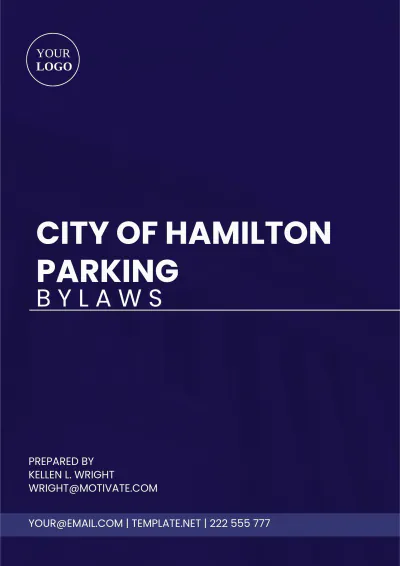 Free City Of Hamilton Parking Bylaws Template to Edit Online