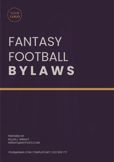 Free Fantasy Football Bylaws Template to Edit Online