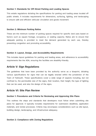 Free Falmouth Zoning Bylaws Template to Edit Online