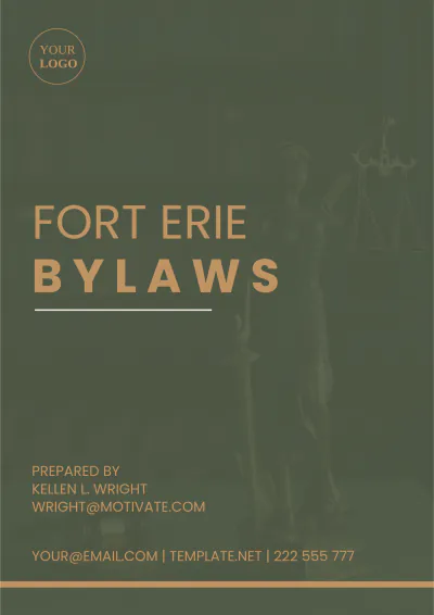 Free Fort Erie Bylaws Template to Edit Online