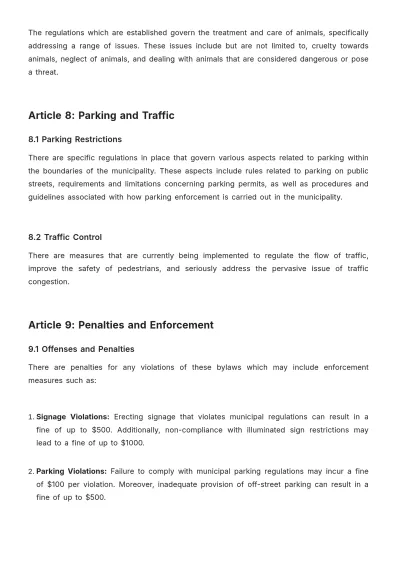 Free Fort Erie Bylaws Template to Edit Online