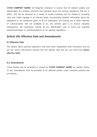 Free Georgiana Parking Bylaws Template to Edit Online