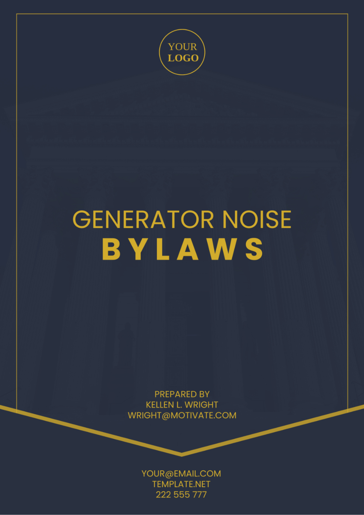 Free Generator Noise Bylaws Template