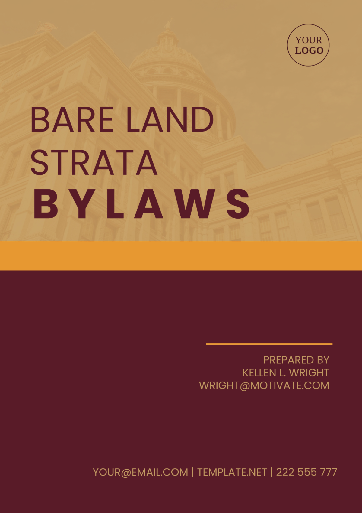 Free Bare Land Strata Bylaws Template