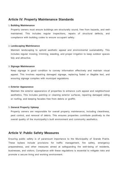 Free Grande Prairie Bylaws Template to Edit Online